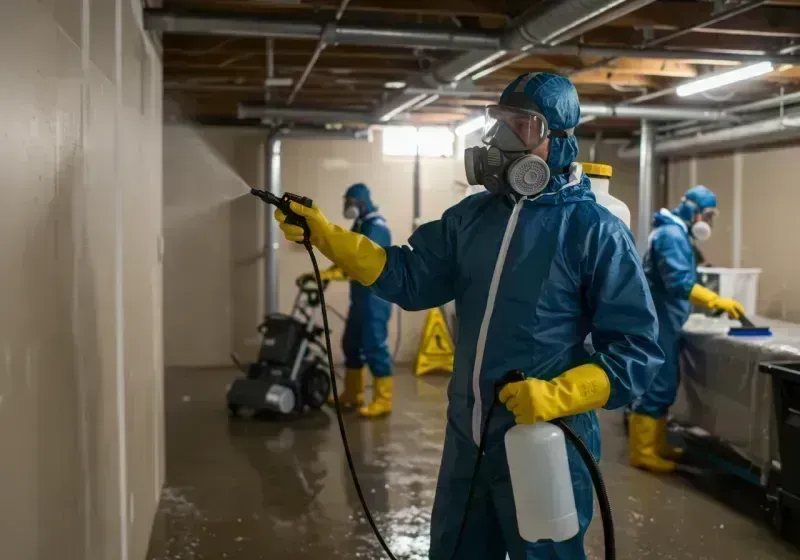 Basement Sanitization and Antimicrobial Treatment process in Baden, MD